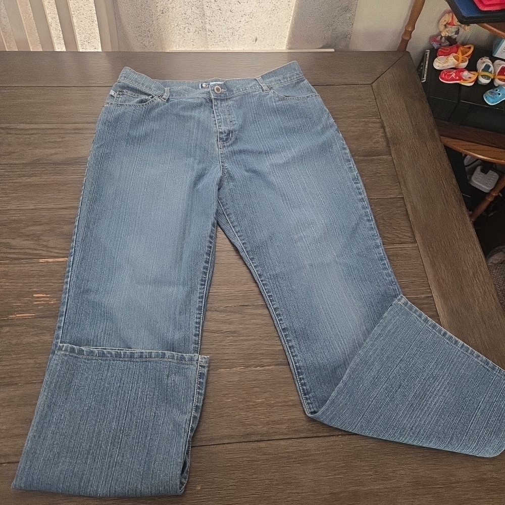 Vtg Y2K Duck Head Jeans Co. Women's Medium Wash Straight Leg Denim RN83302 Sz 14